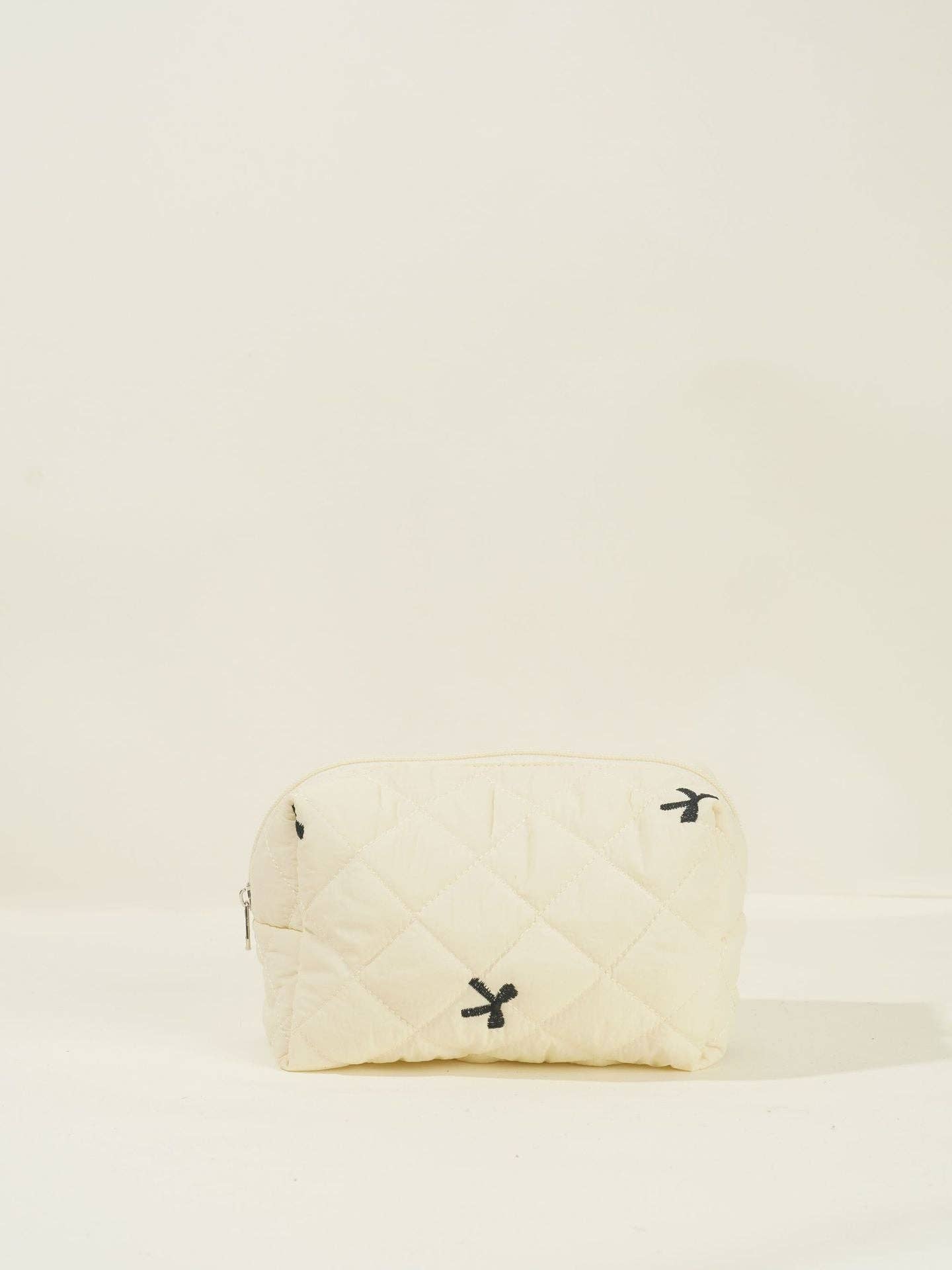 Bows Print Large Capacity Cosmetic Bag