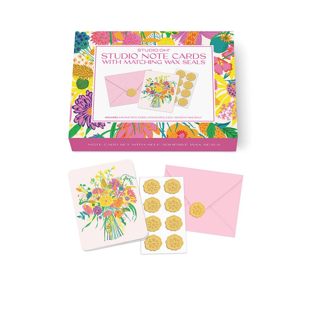 Garden Splash Studio Note Cards with Matching Wax Seals