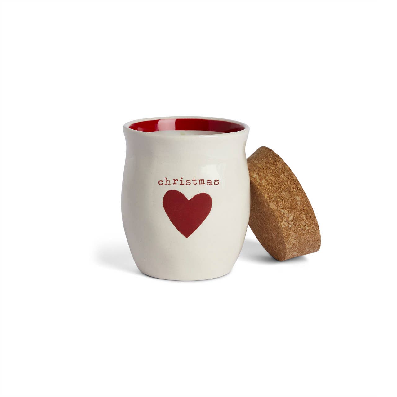 Christmas Heart Sm Candle