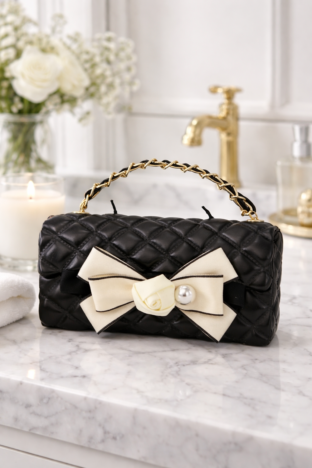 The Classic Couture Collection Candle Purse: Black