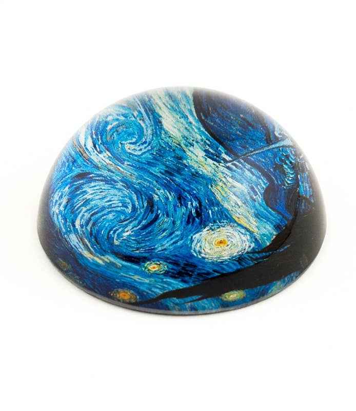 Vincent Van Gogh's Starry Night Crystal Dome Paper Weight