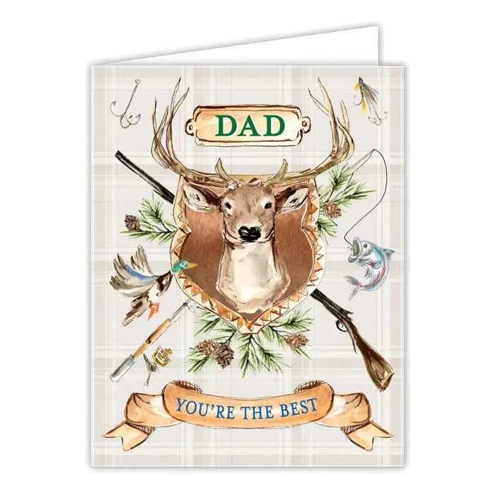 Dad You're the Best Mounted Buck Greeting Card