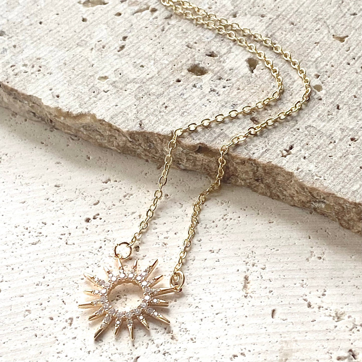 Sun celestial necklace minimalist