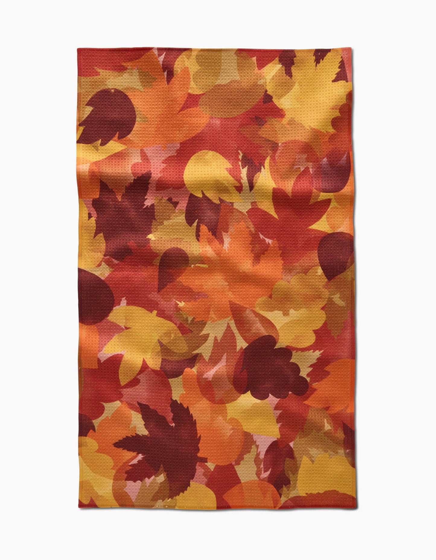 Geometry - Watercolor Fallen Leaves Tea Towel