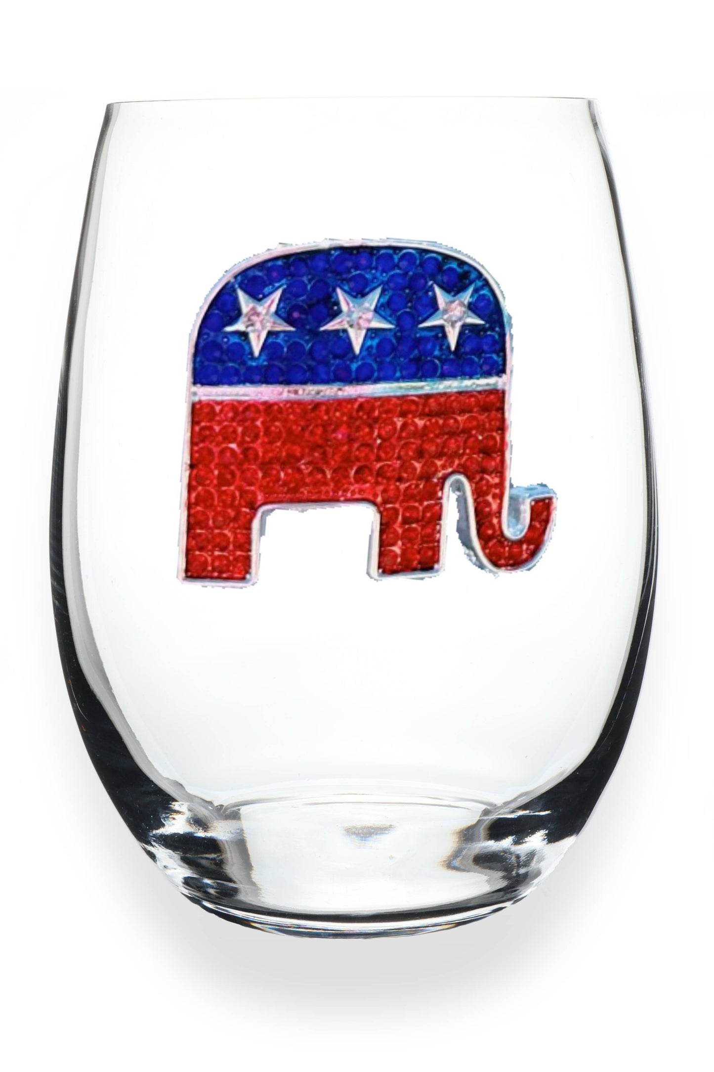 RWB Elephant Jewel Wine Glass