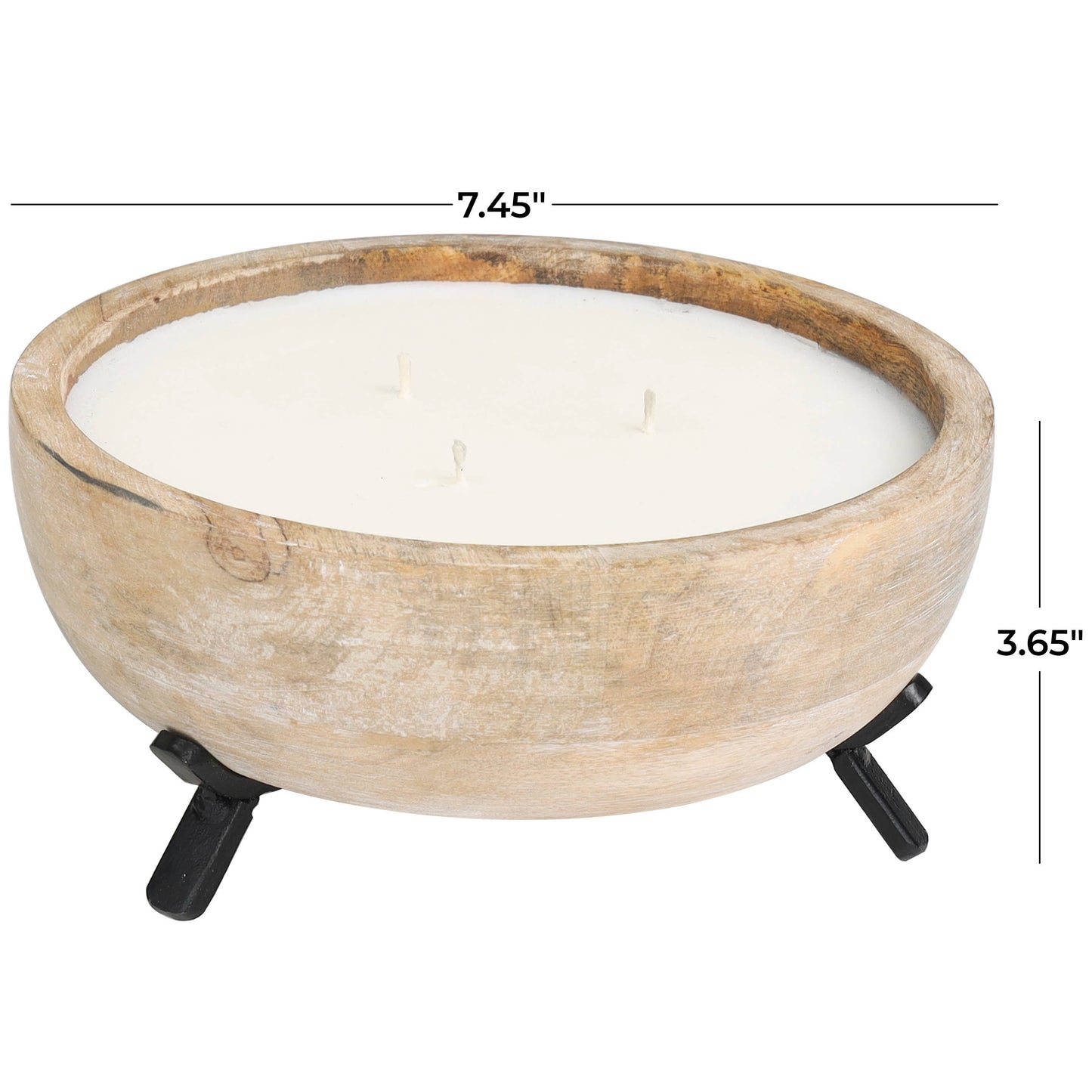 Modern Light Brown Mango Wood Candle