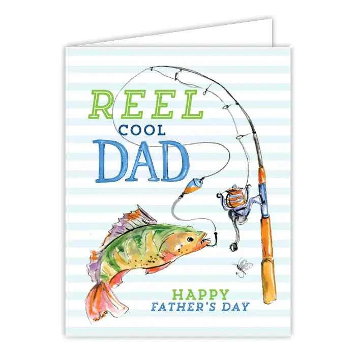 Reel Cool Dad Happy Father's Day Fishing Pole Greeting Card