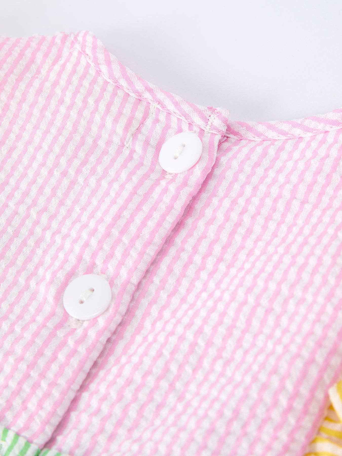 Jesus Loves Me "Embroidered Baby Girls Romper: 6M
