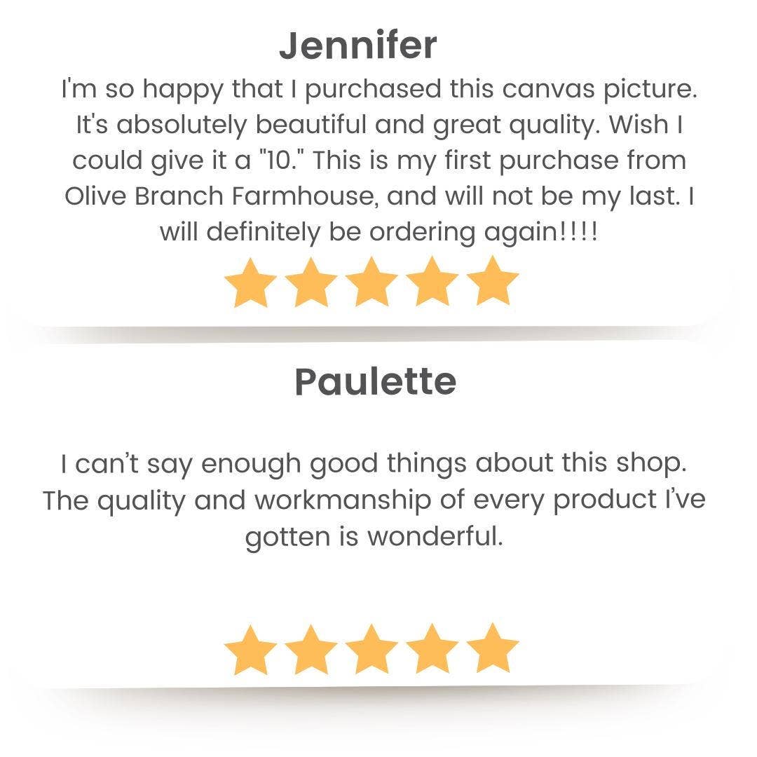 Casa de campo Olive Branch - Ánimo, Juan 16:33, Lienzo cristiano con paisaje bíblico.