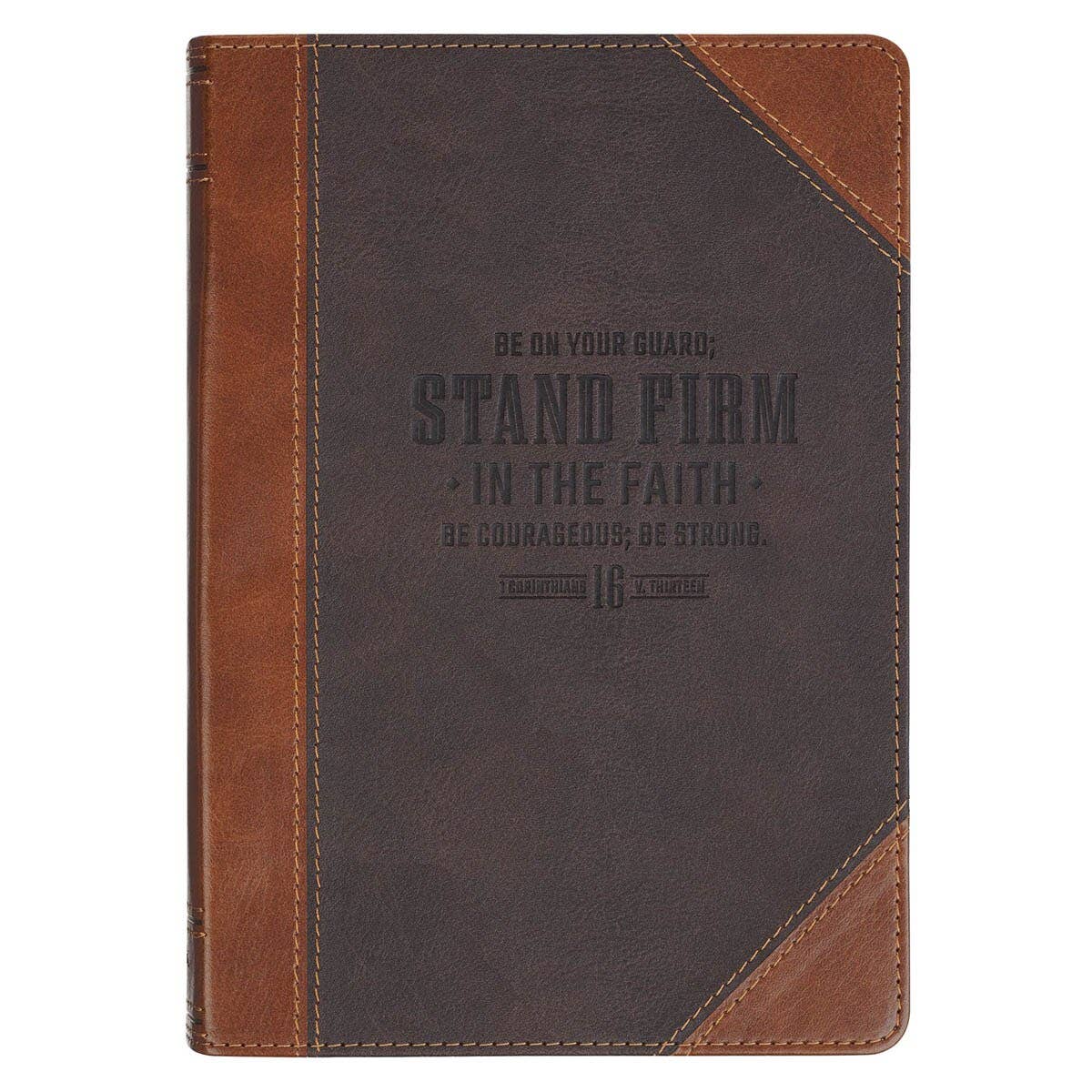 Journal Classic Two-tone Brown Stand Firm 1 Cor. 16:13
