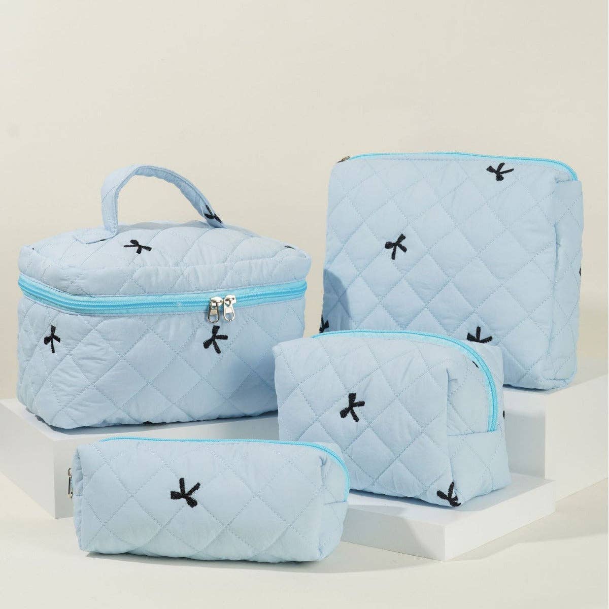 Bows Print Large Capacity Cosmetic Bag