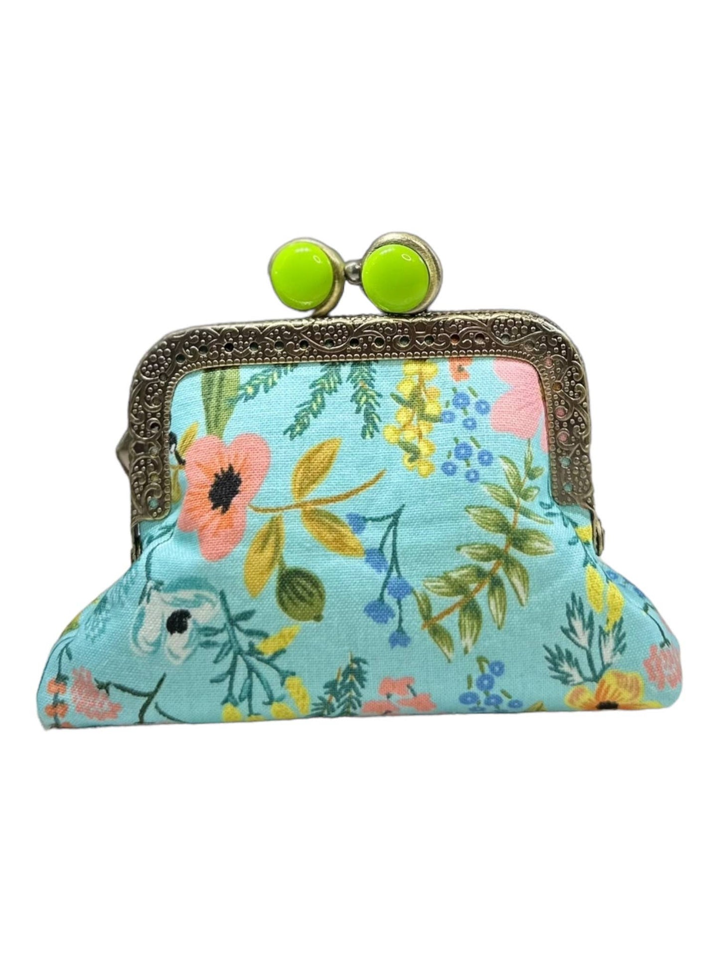 Mini Clutch Coin Purse - Herb Garden in Mint