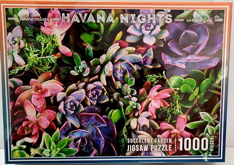 Havana Nights 1000 Piece Jigsaw Puzzle: Succulent Garden