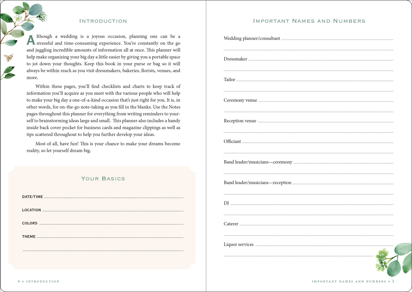 The Wedding Planner Checklist (Eucalyptus Design)