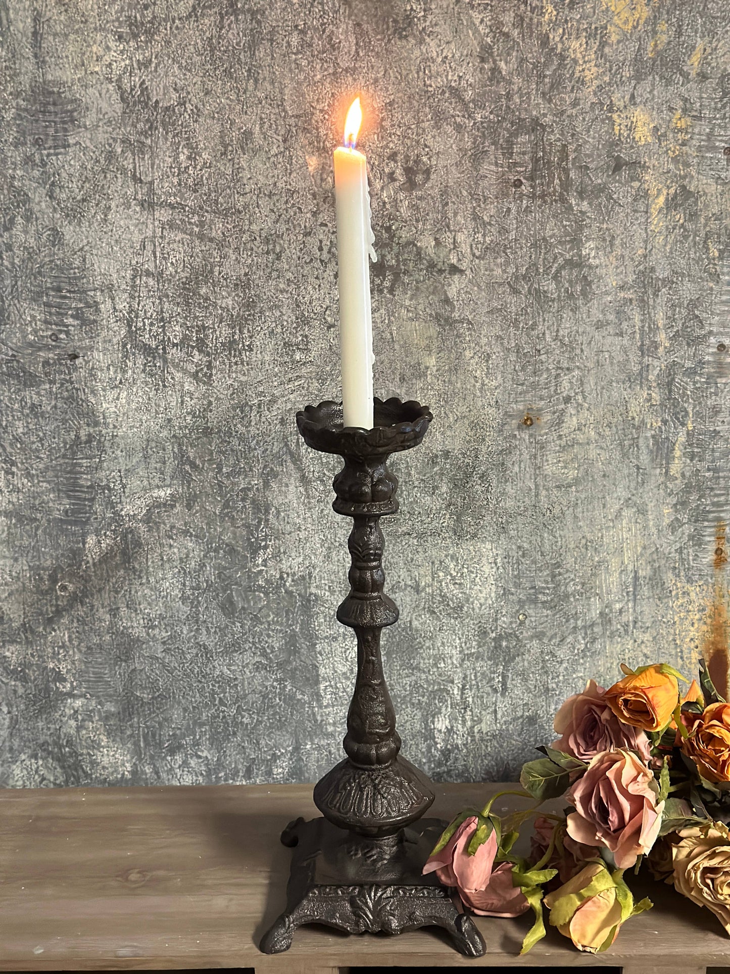 Cast Iron Candle Holder