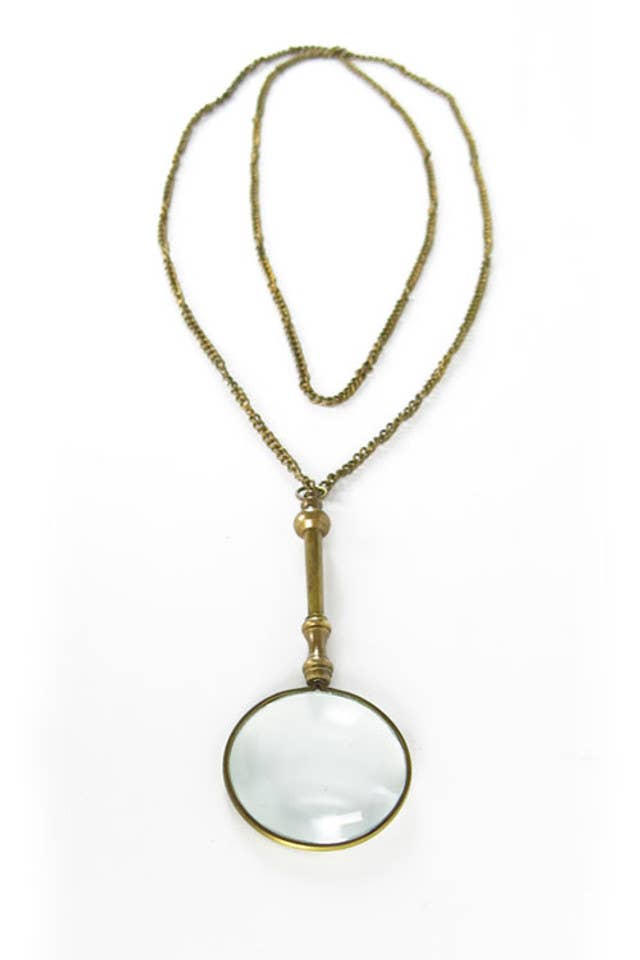 Necklace, Ant Brass Mag Lens