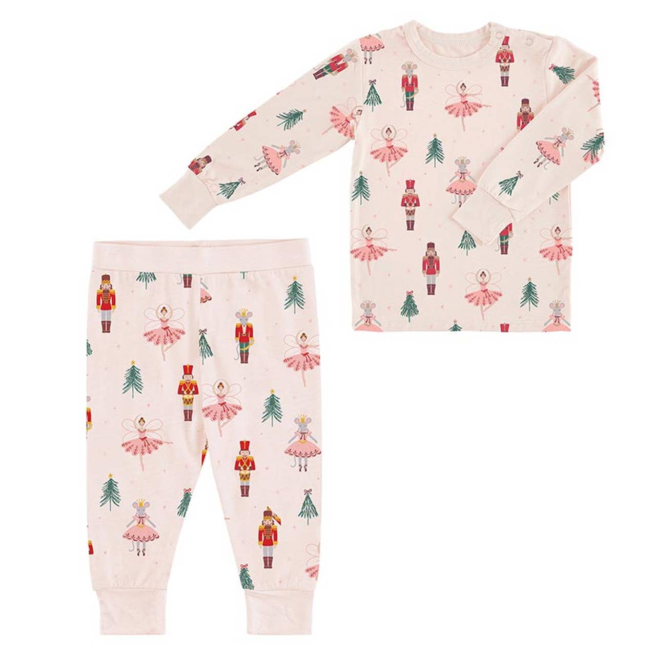 Two-Piece PJ Set - Pink Nutcracker 6-12 mo