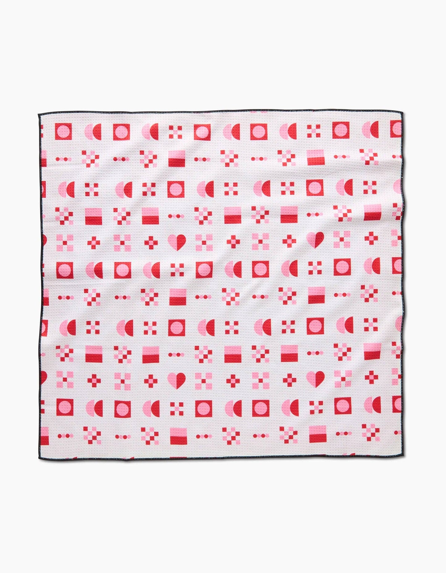 Geometry - Heart Quilt Dog Towel