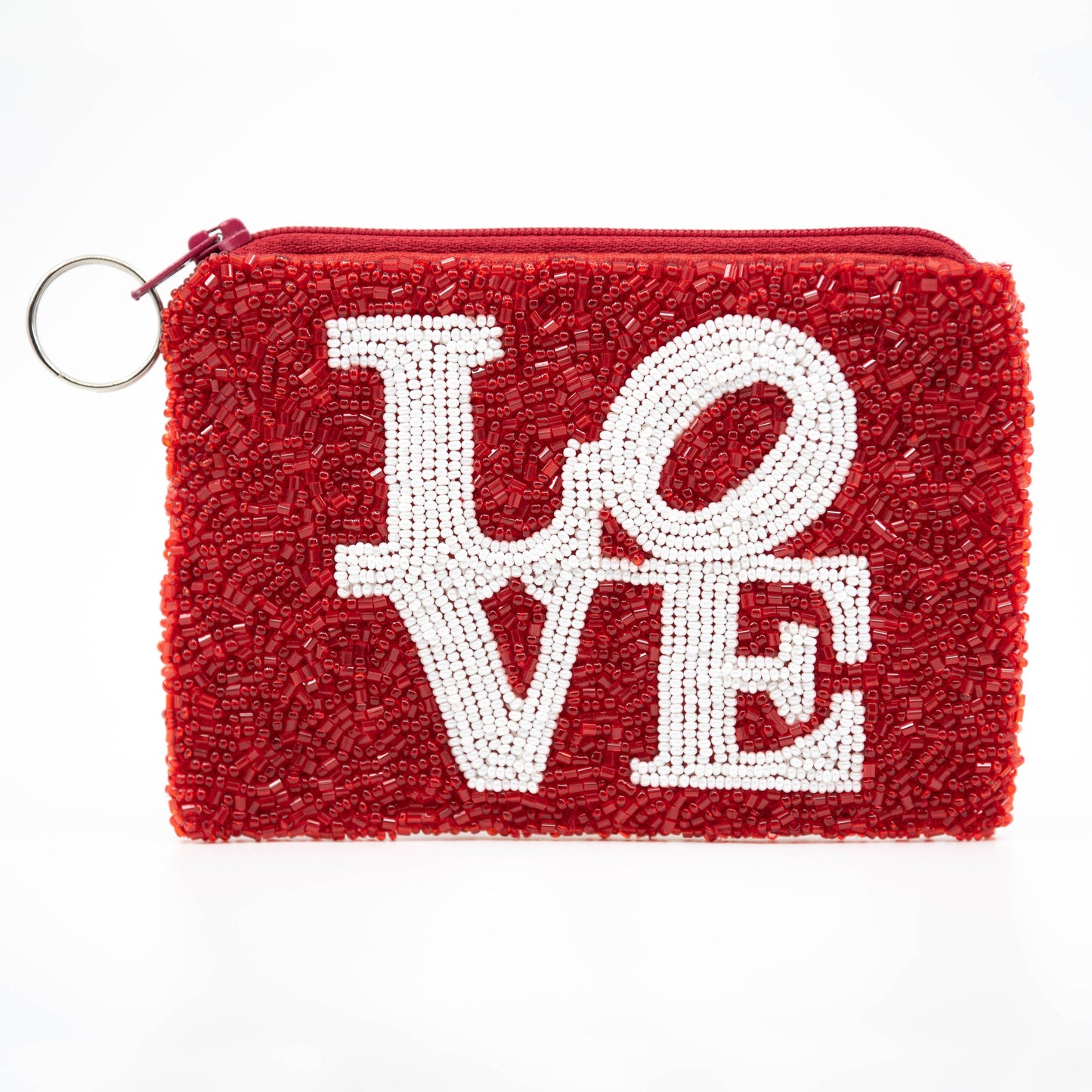 Love Beaded Coin Purse