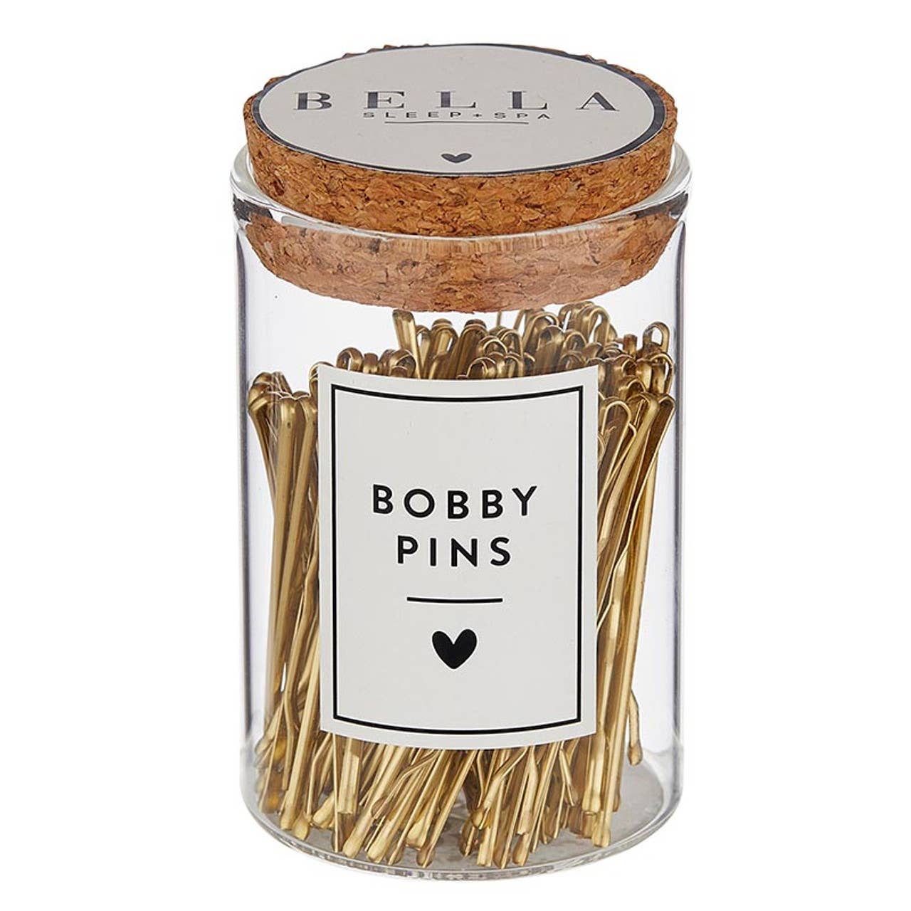 Gold Bobby Pins in Jar, 100 pcs