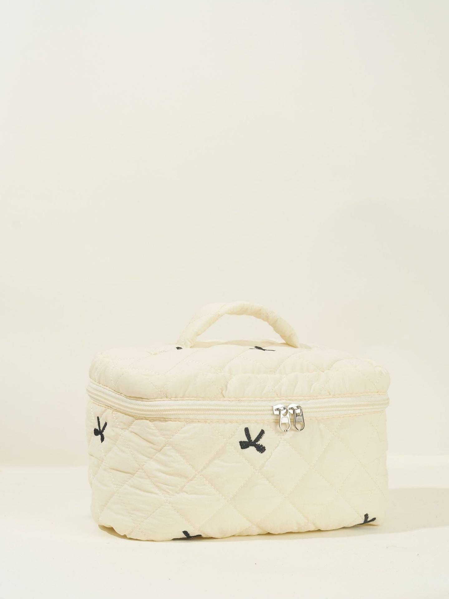 Bows Print Large Capacity Cosmetic Bag