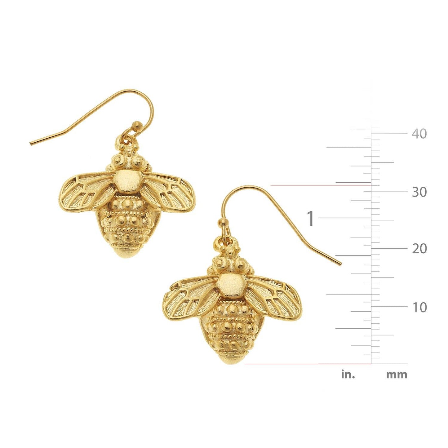 Gold Bee Earrings