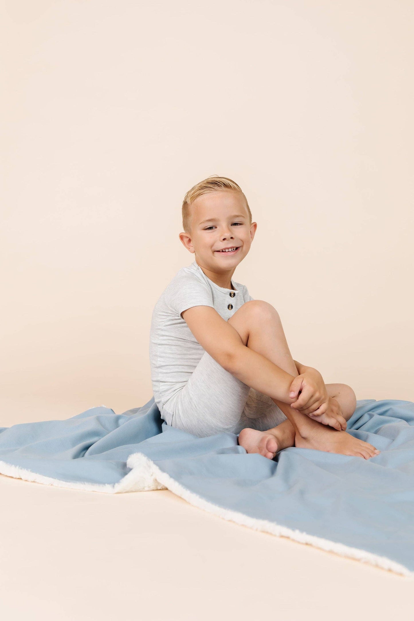 Cozy Weighted Baby Blanket - Steel