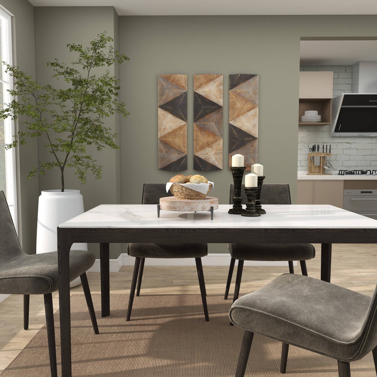 Modern Cream Mango Wood Tray