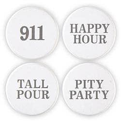 Face To Face Wine Stoppers - Happy Hour
