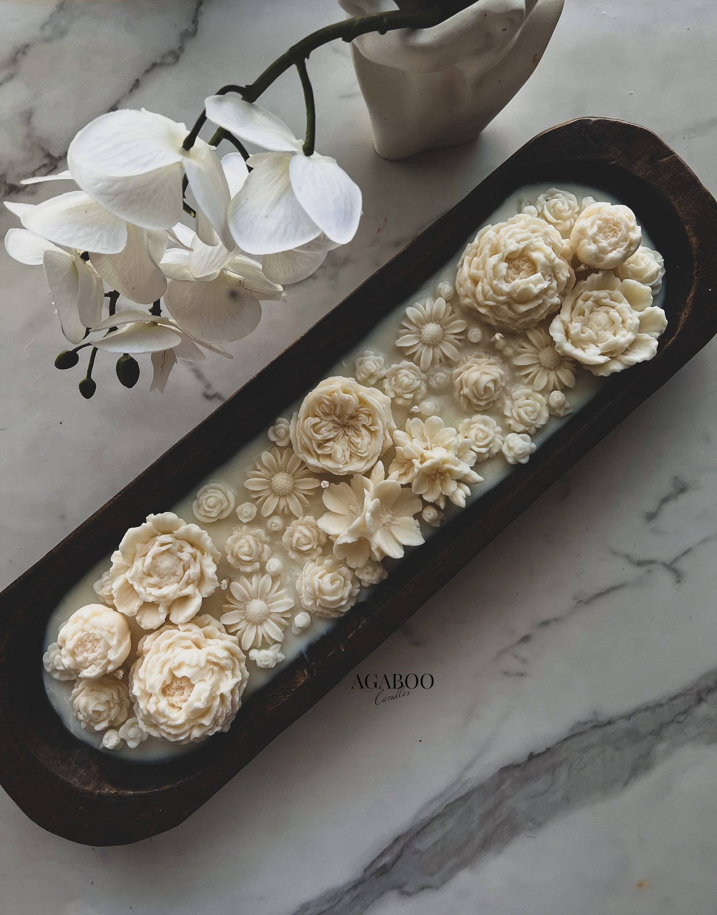 HUGE Flower Candle 28 oz -Dough Bowl Candle 19½" X 5½" X 2"