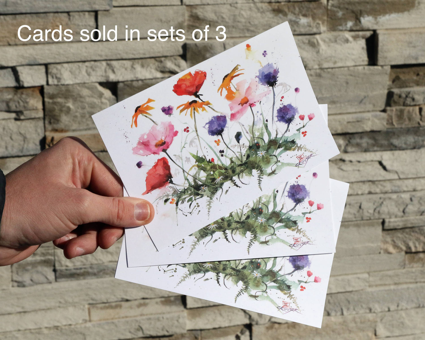 5 x 7" Greeting Card 'JUMPING RAINBOW'