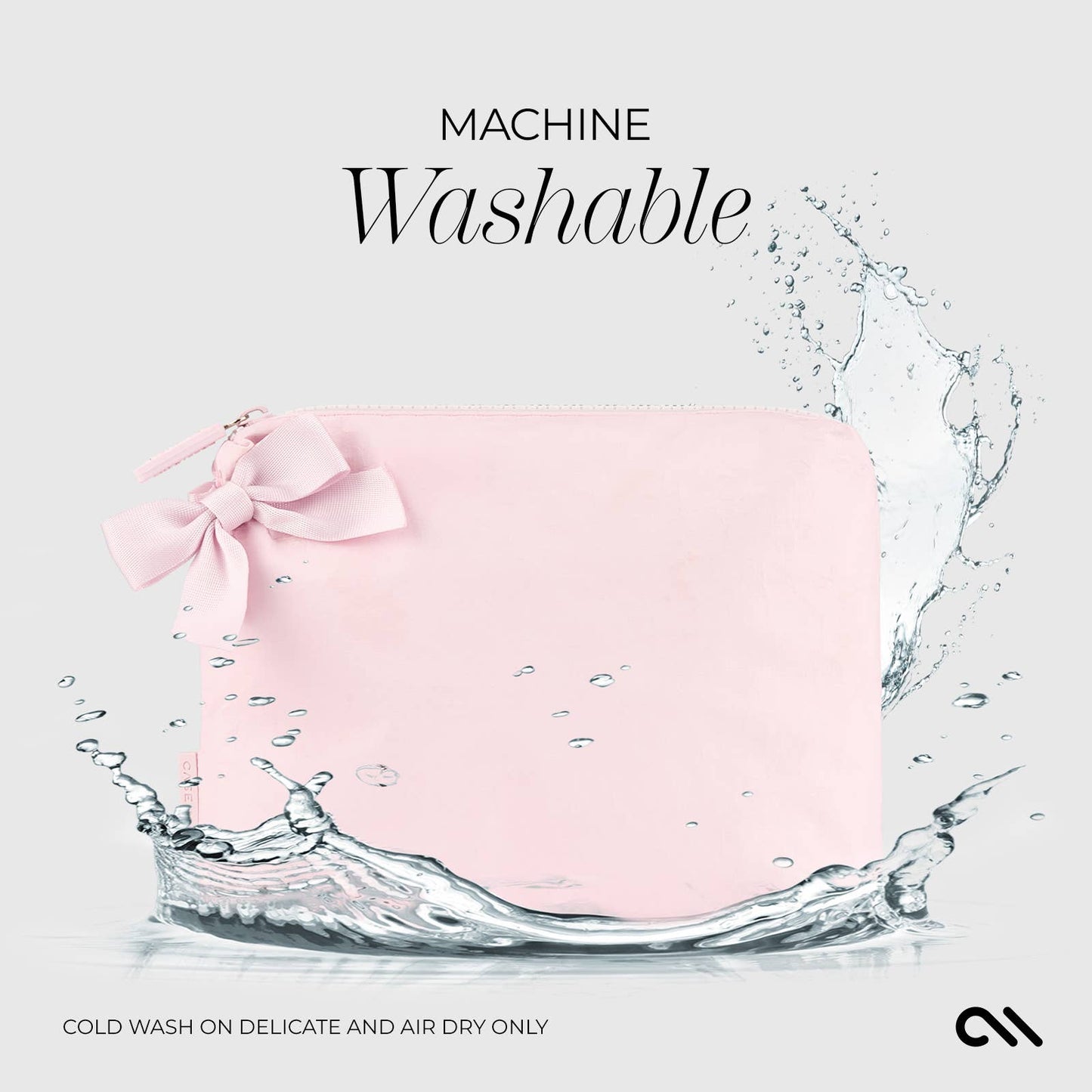 Case-Mate Ballet Pink Bow Waterproof Zip Pouch