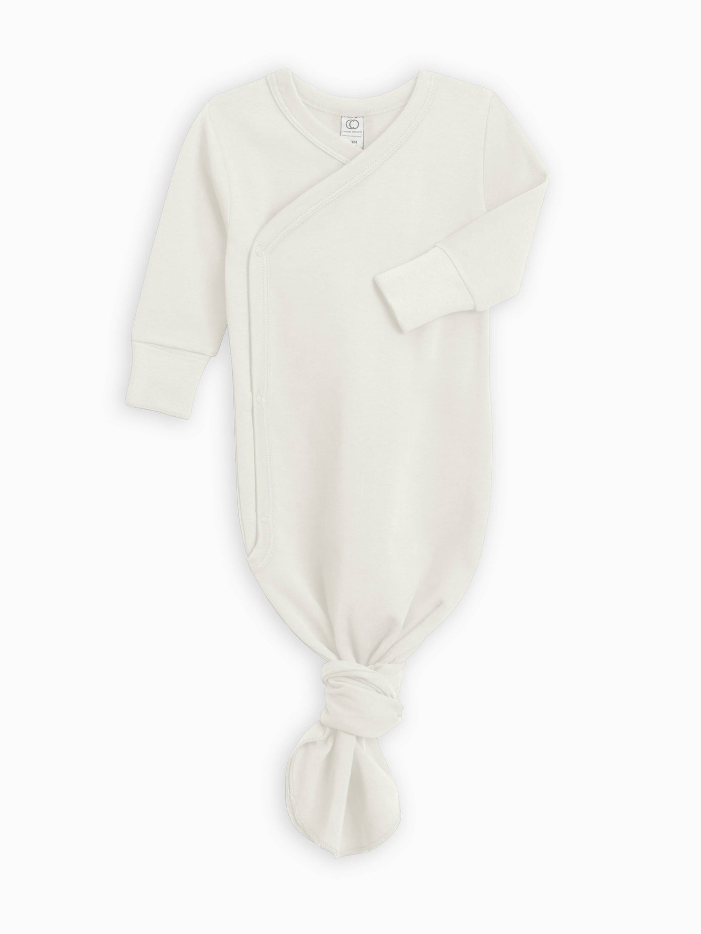 Organic Newborn Indy Kimono Gown Ivory