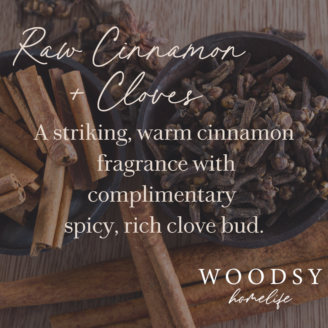 Raw Cinn & Clove Brass 14oz Candle