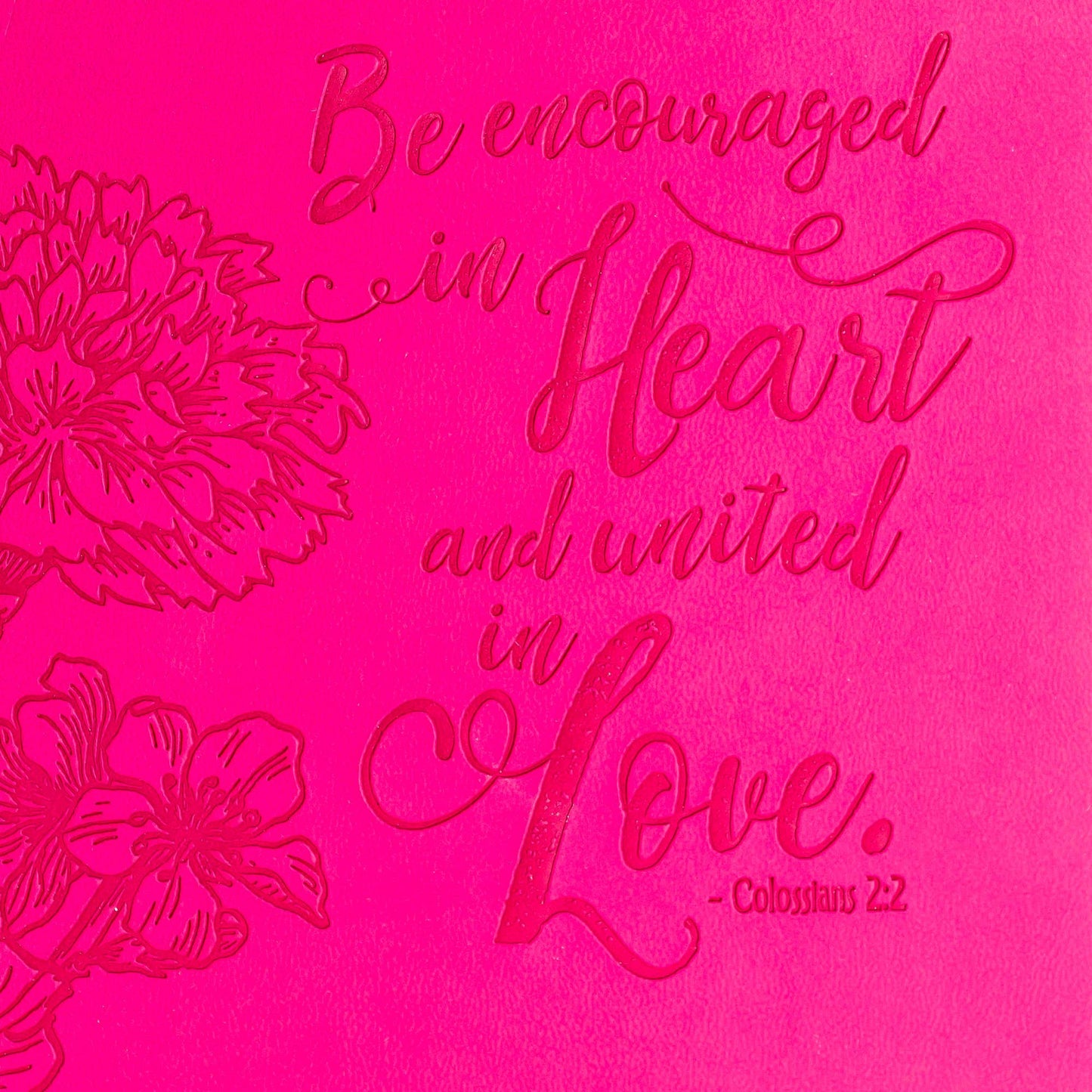 Divinity Boutique - Bible Journal - Pink floral, Colossians 2:2