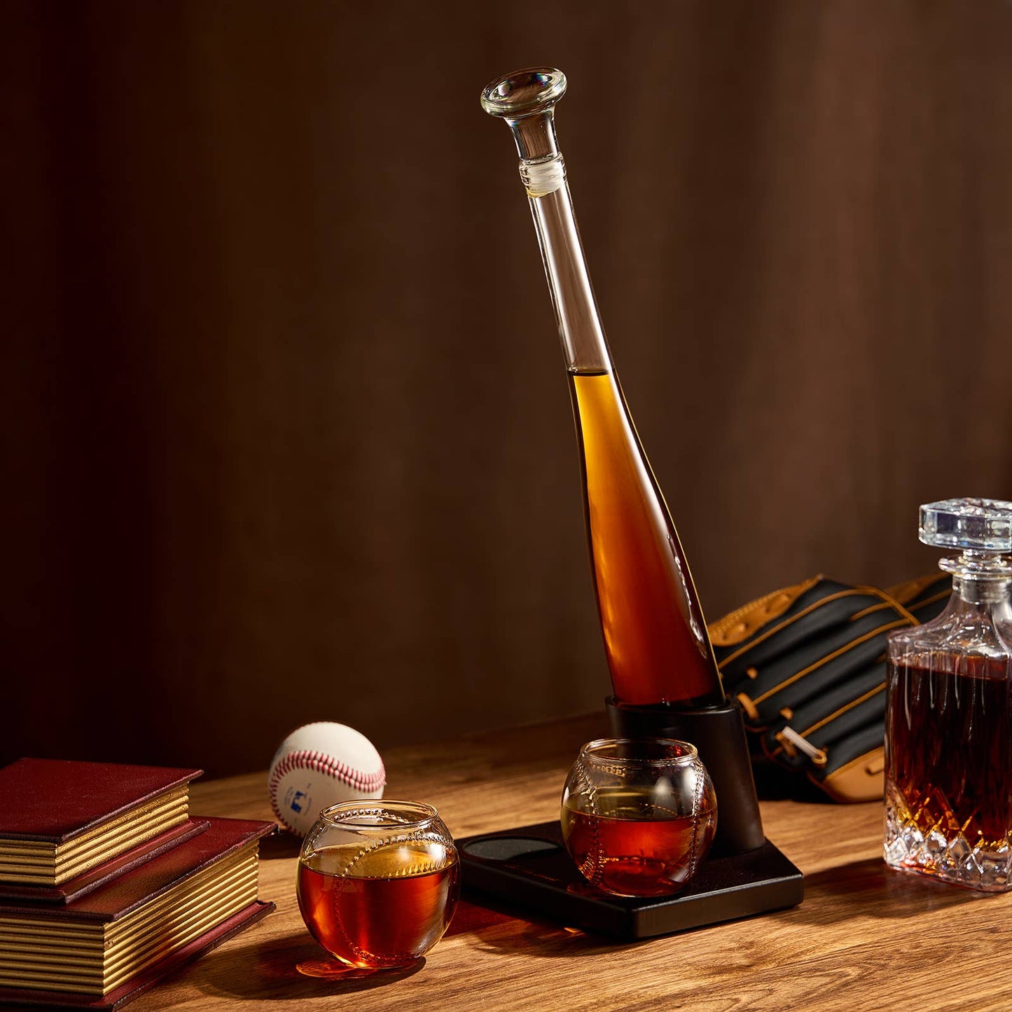 Baseball Themed Whiskey Decanter Set - 20OZ