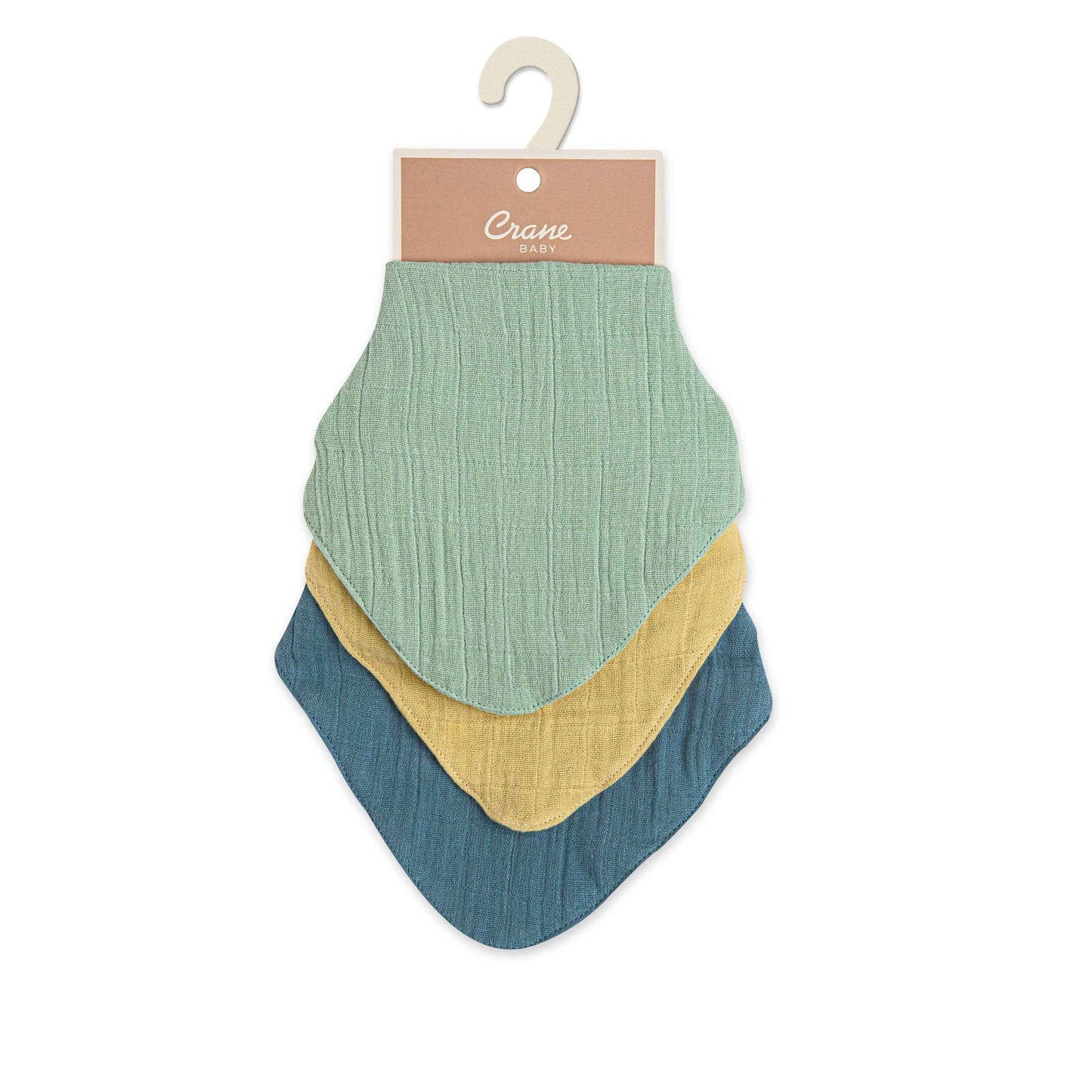 Crane Baby - Muslin 3-Pc. Bib Set - River