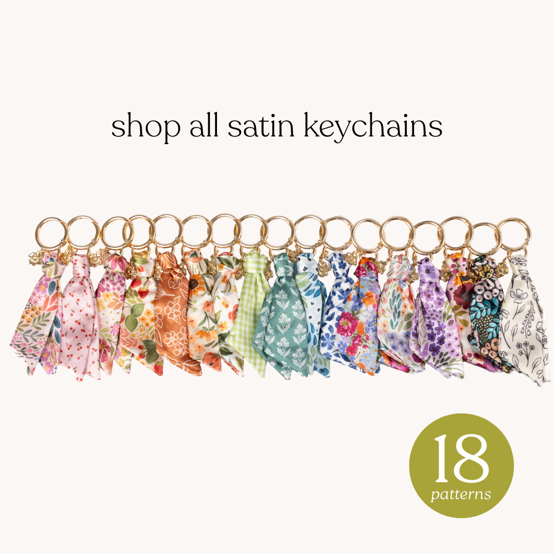 Elyse Breanne Design - Painted Cherries Satin Keychain