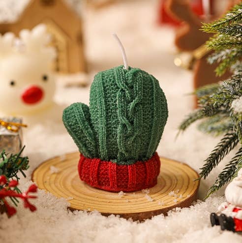 Velas Meta - Decoración navideña Guantes navideños Vela de soja hecha a mano con aroma a