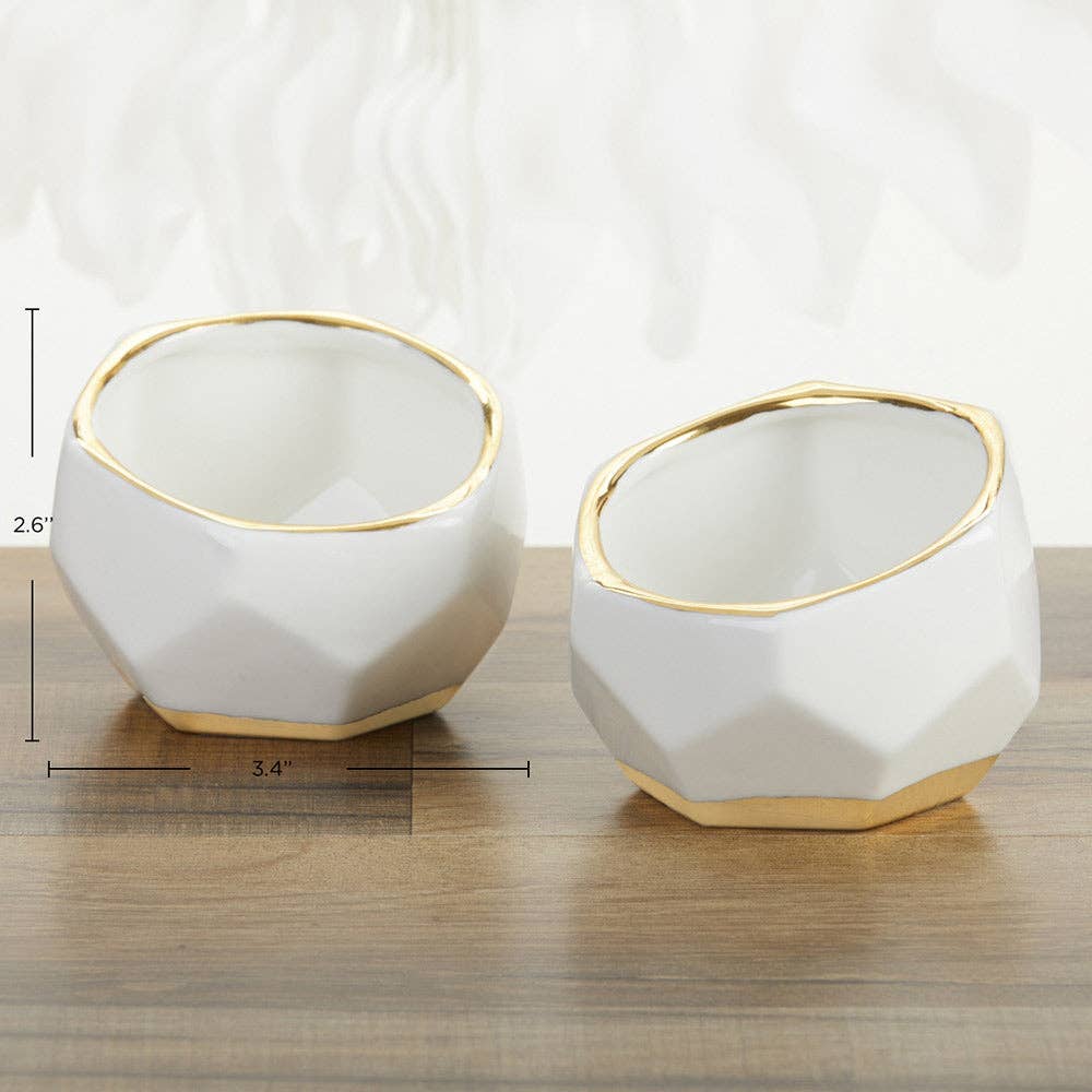 Geometric Ceramic Planter - Small (Set of 3)