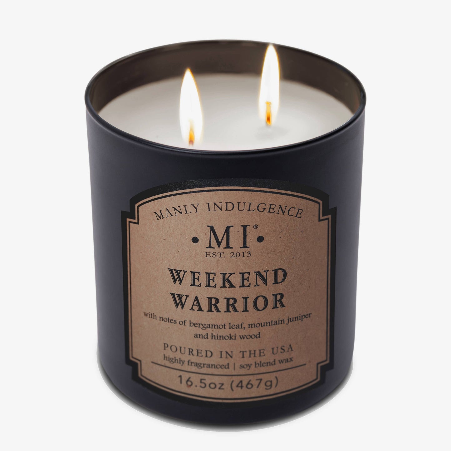 Manly Indulgence Classic+ Weekend Warrior, 2 Wick, 16.5 oz