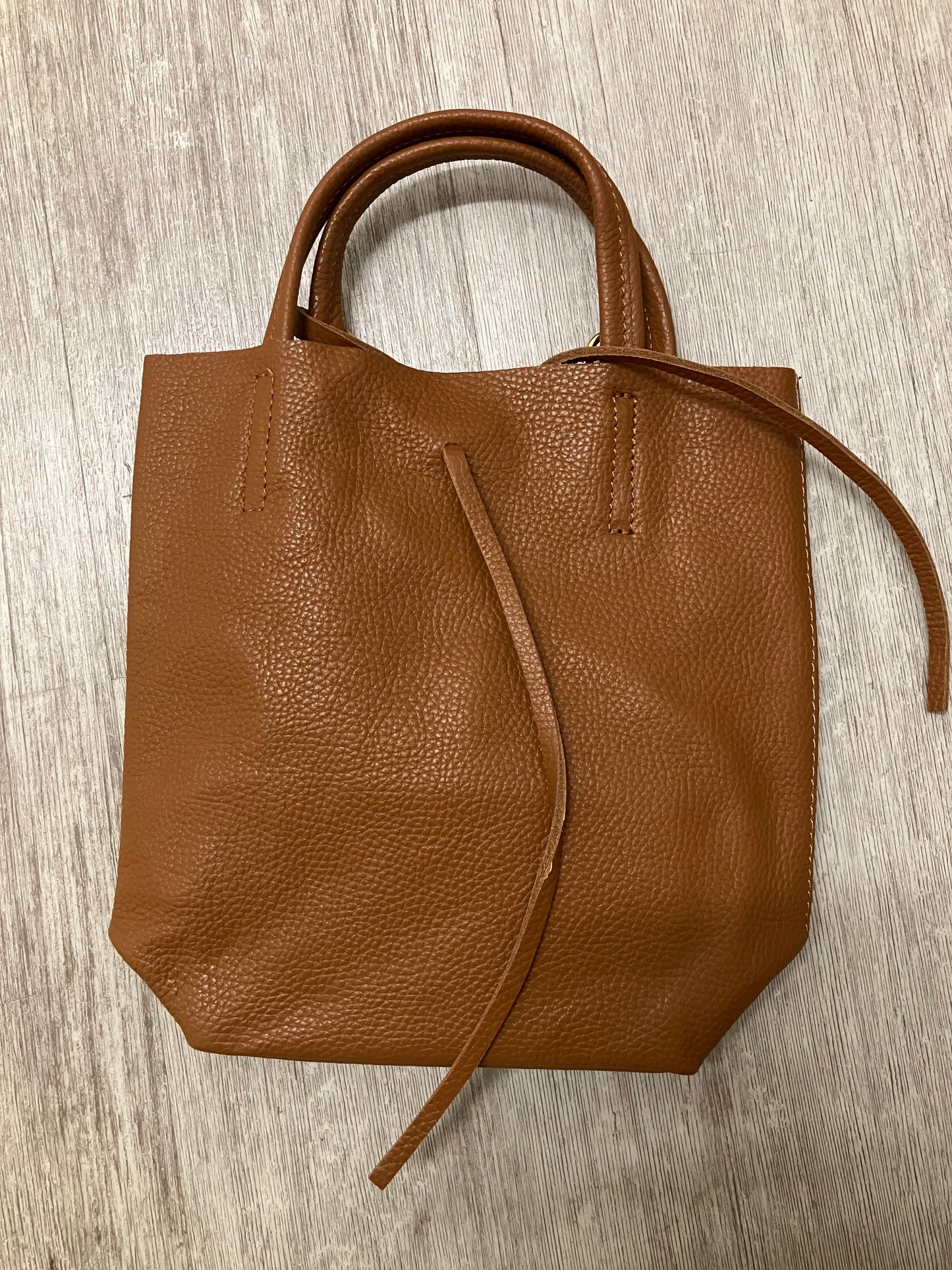 Mini tote pebble bag - Brown