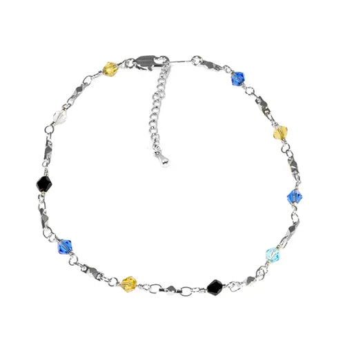 Multi Color Anklet White