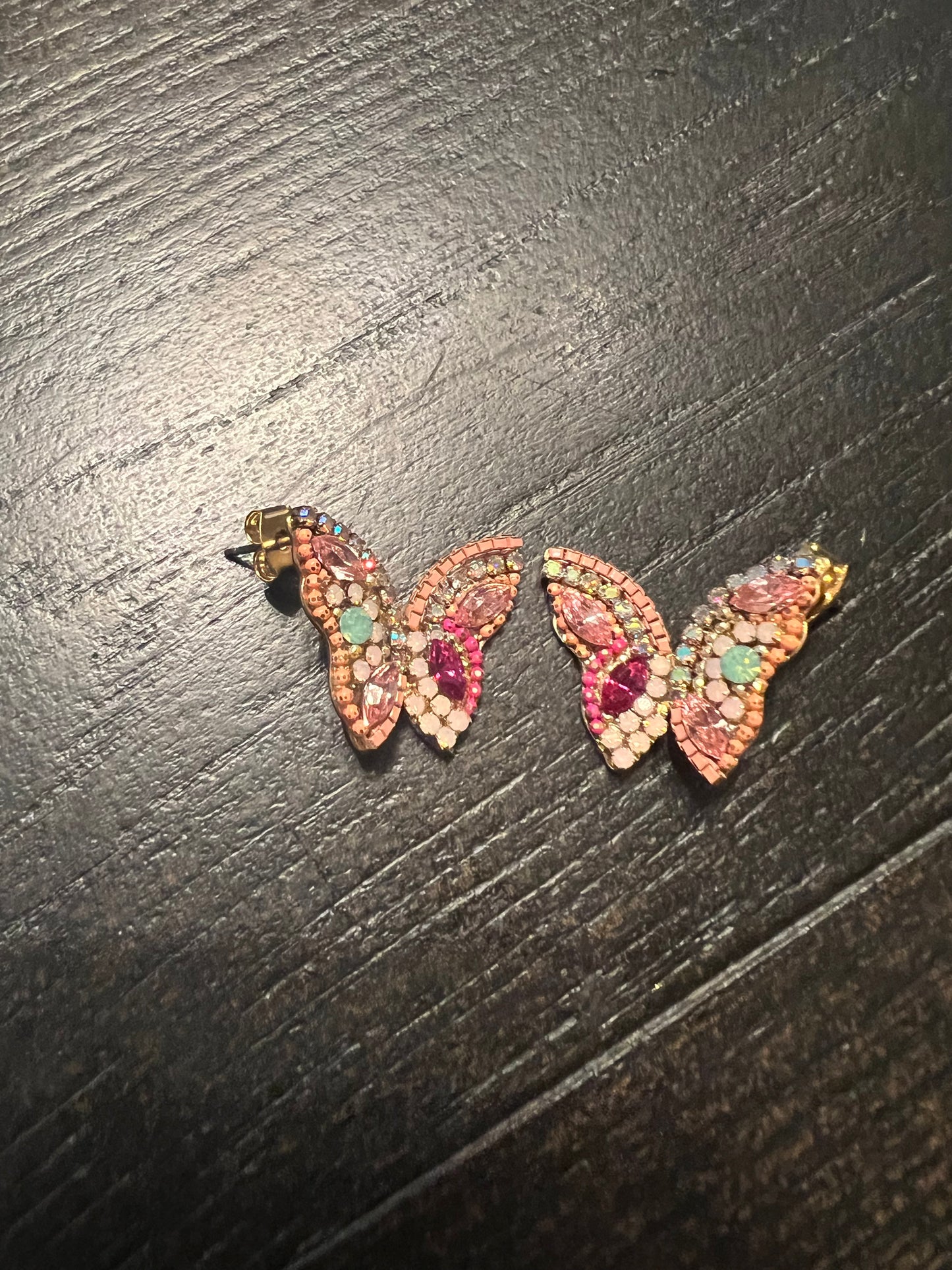 Pink Butterfly Earrings