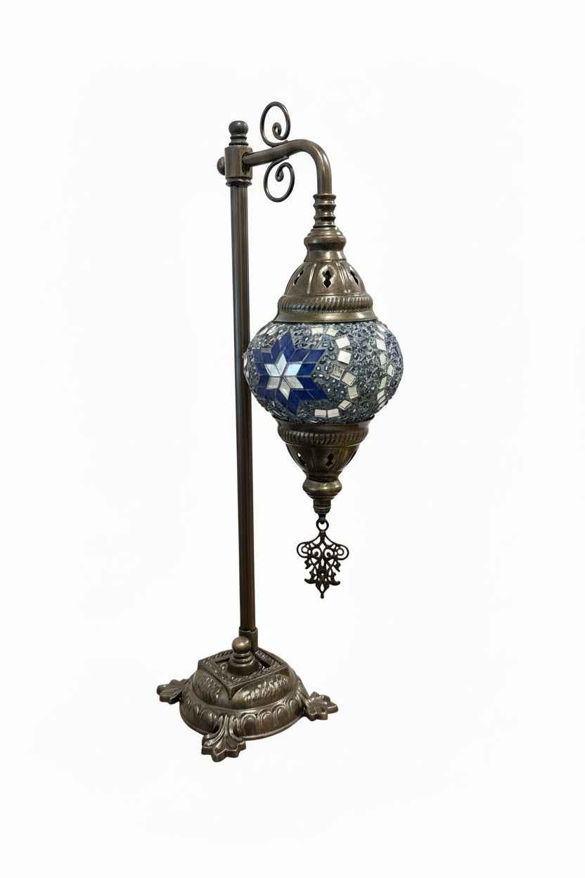 PRESSED MOSAIC SHADE "LIGHTPOST" TABLE LAMP