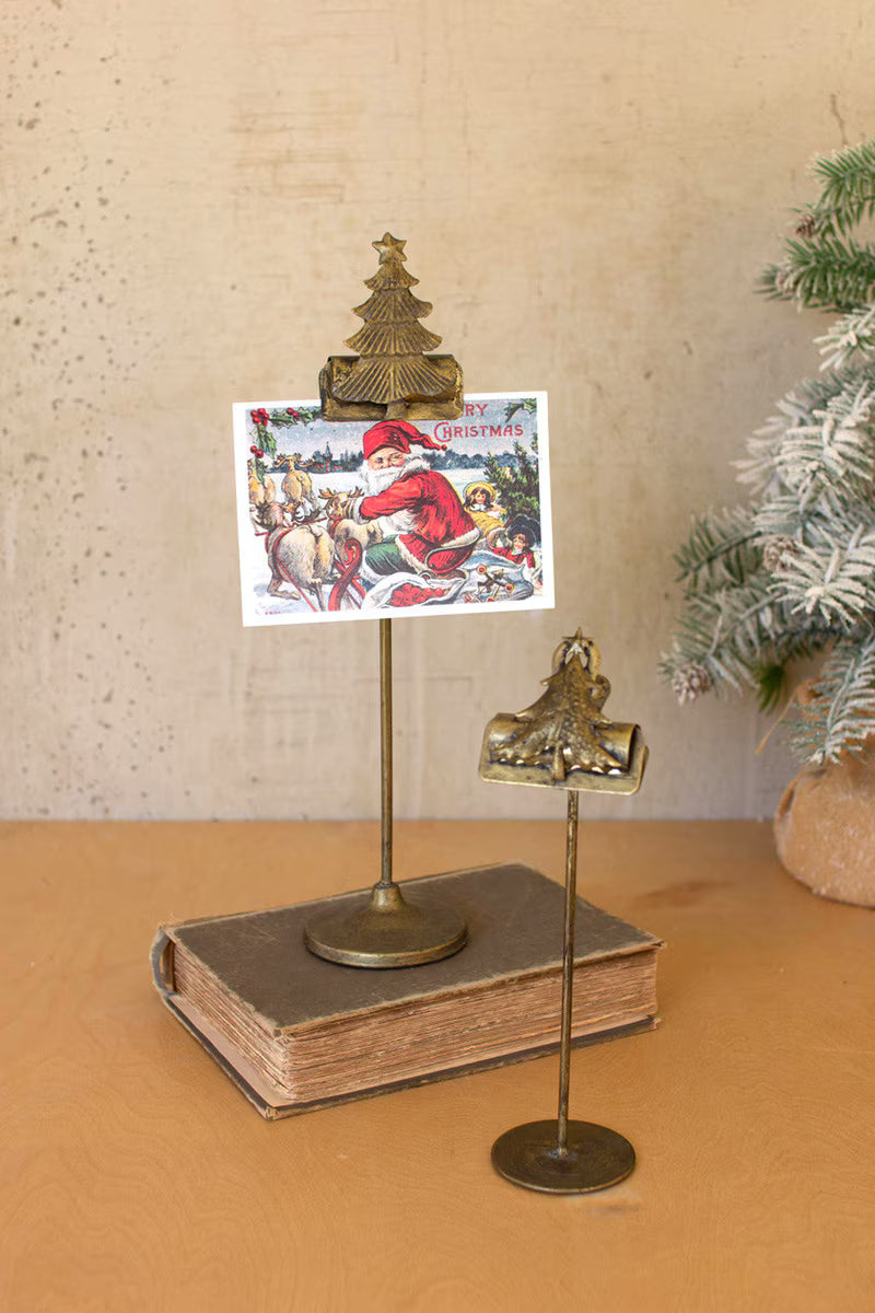 Christmas Tree Card Clips on Stands Assorted