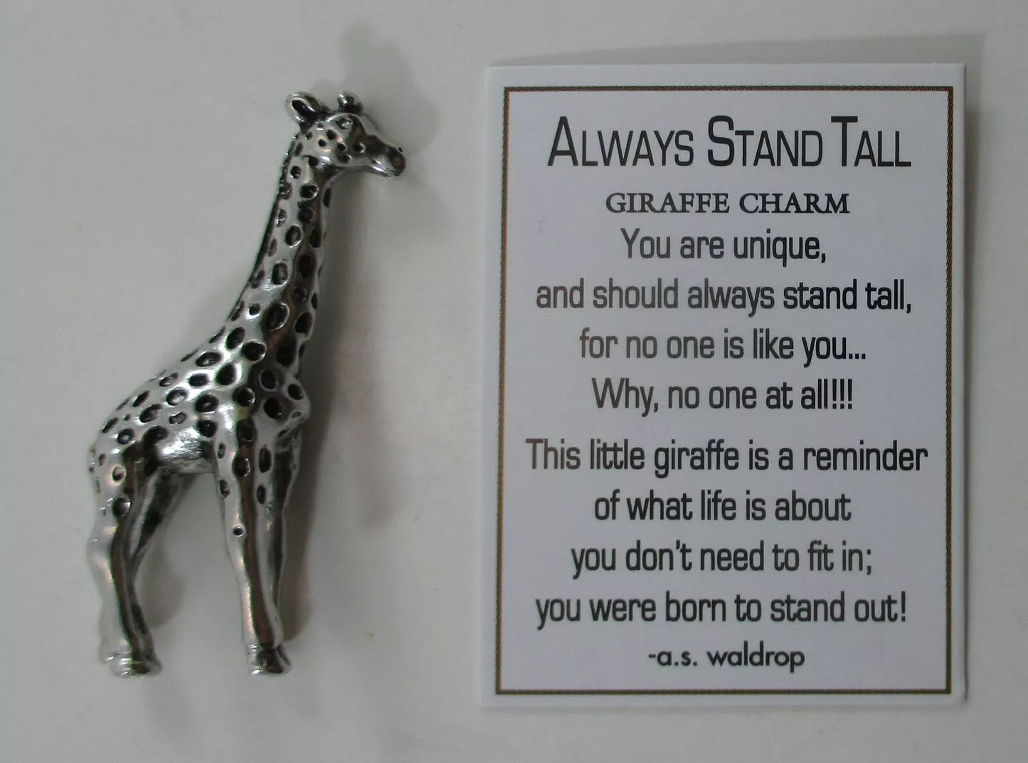 Always Stand Tall Giraffe Charm