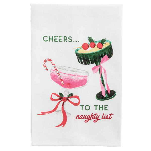 Cheers to the Naughty List Bar Towel