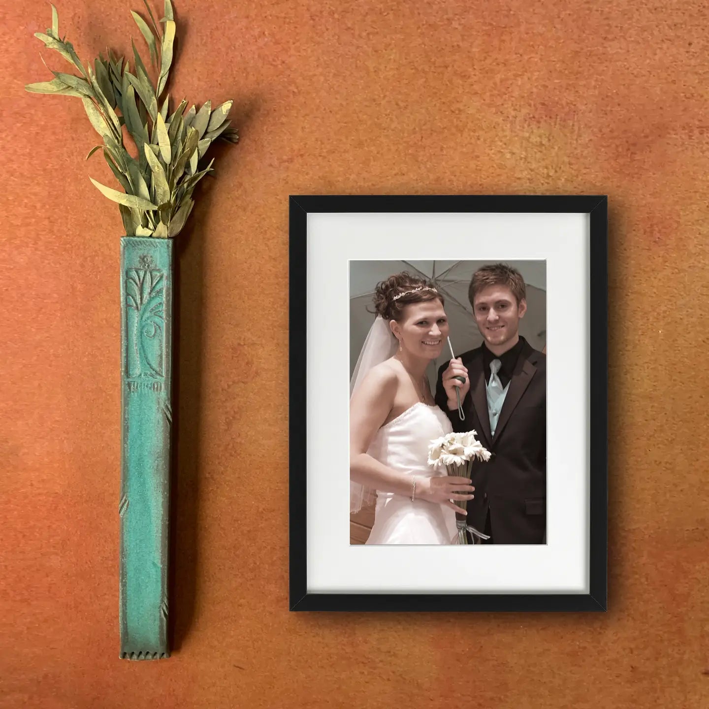 Clay Tall Straight Wall Vase