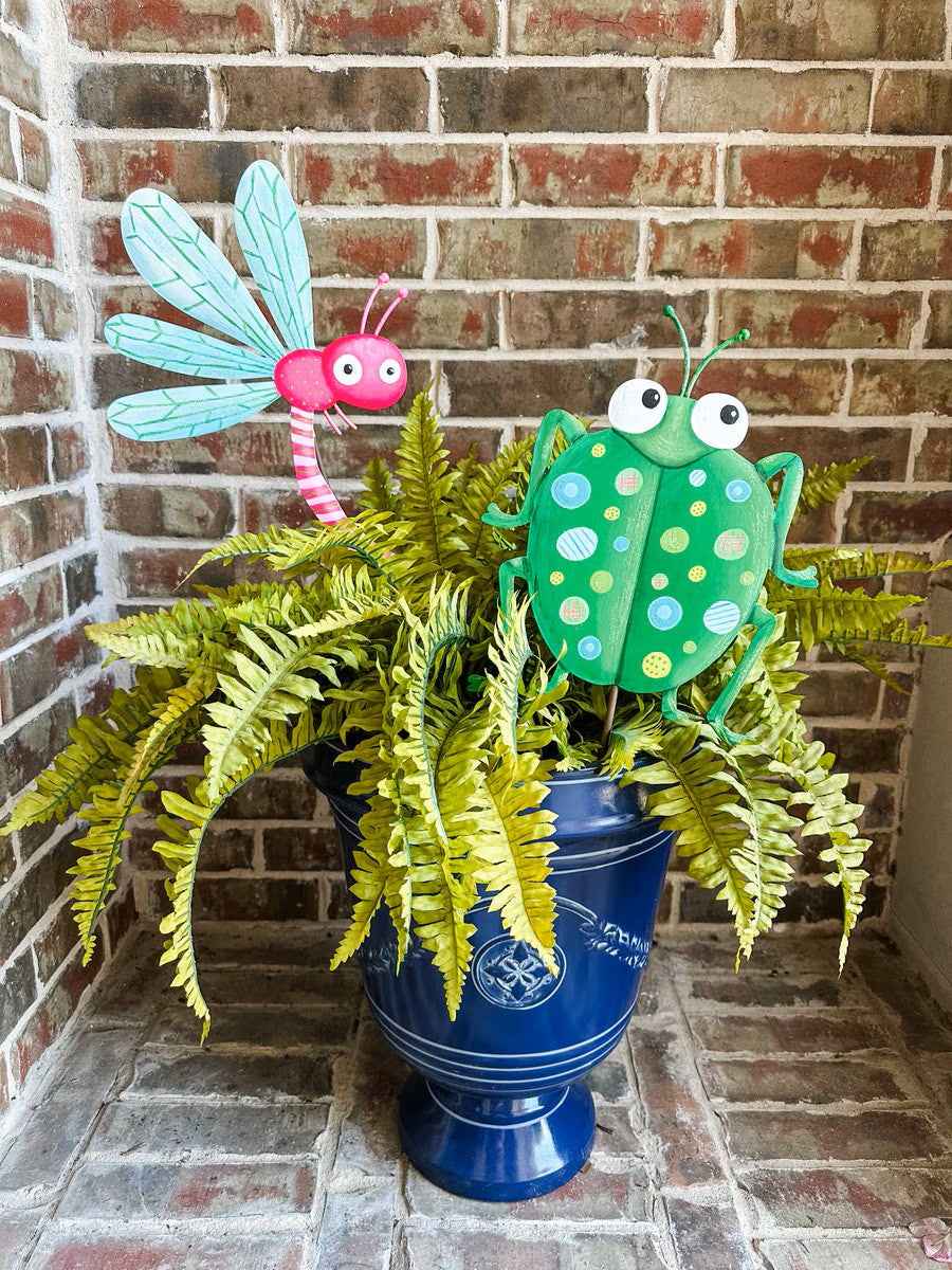 Crazy Patterned Dragonfly and Beetle